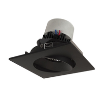  NPR-4SC27XBB - 4" Pearl LED Square Adjustable Cone Retrofit, 1000lm / 12W, 2700K, Black Reflector / Black