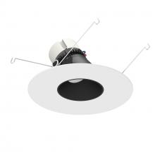  NPR-56RSLA27XBMPW - 5"/6" Pearl LED Round Adjustable Slot Retrofit, 950lm / 12W, 2700K, Black Reflector / Matte