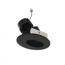  NPRLV-4RSL27XBB - 4" Pearl Low Voltage LED Round Adjustable Slot Aperture Retrofit, 950lm / 11W, 2700K, Black Slot