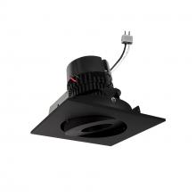  NPRLV-4SG27XBB - 4" Pearl Low Voltage LED Square Adjustable Gimbal Retrofit, 1050lm / 11W, 2700K, Black Finish