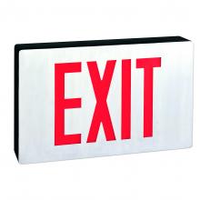  NX-505-LED/R - Die-Cast LED Exit Signs with AC only, Red Letters, Black Housing, Single Face