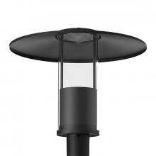  GPH-12-40W-MCTP-BK - TOP-HAT GARDEN POST-TOP SELECTABLE 12/20/30/40W 30/40/50K, 2-3/8 POLES, 85D BEAM, BK