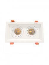  LRD-10W-27K-WTM2-WH - LED RECESSED LIGHT WITH 2 SLOT WHITE TRIM