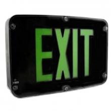  XTN4X-1GBEM - NEMA 4X RATED LED EXIT SIGN, SINGLE FACE, GREEN BLACK EM INCL.