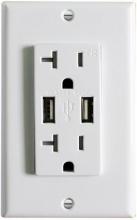  USB2-20TR-WH - 2 VERTICAL USB PORT 5V DC