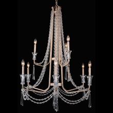  270C09TR - Barcelona 9-Lt 2-Tier Crystal Chandelier - Transcend Silver