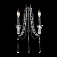  270W02OX - Barcelona 2-Lt Crystal Wall Sconce - Onyx