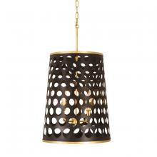  346F04MBFG - Bailey 4-Lt Foyer Pendant - Matte Black/French Gold