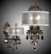  WS9420-A-01G-PI-GL - 3 Light Shaded Wall Sconce