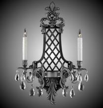  WS9457-A-01G-PI - 2 Light Lattice Large Wall Sconce