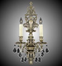  WS9485-A-01G-PI - 2 Light Filigree Extended Top Wall Sconce