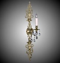  WS9487-A-01G-PI - 1 Light Filigree Extended Top and Tail Wall Sconce