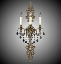  WS9489-A-01G-PI - 3 Light Filigree Extended Top and Tail Wall Sconce