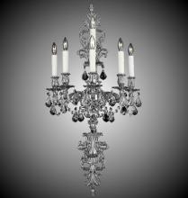  WS9491-A-01G-PI - 5+1 Light Filigree Extended Top and Tail Wall Sconce