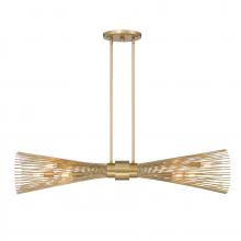  1-9601-6-171 - Longfellow 6-Light Linear Chandelier in Burnished Brass