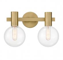  8-3076-2-322 - Wright 2-Light Bathroom Vanity Light in Warm Brass