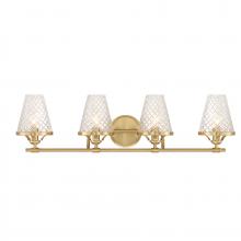  8-3596-4-322 - Candler 4-Light Bathroom Vanity Light in Warm Brass