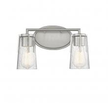  8-7045-2-SN - Sacremento 2-Light Bathroom Vanity Light in Satin Nickel