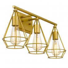  E20025-021 - Crusoe 3-Light Luxury Gold Finish Vanity Light 7.25“ X 25.5” X 10.75“