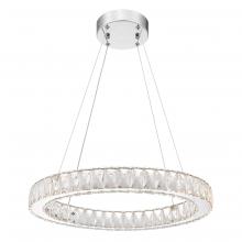  E80002-004 - Gala X y 1 Light Integrated LED Light Chrome Finish diamond Cut Crystal Oval Ring ChAndelier