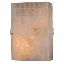  W23807F8 - Pompeii Collection 1 Light Flemish Brass Finish Natural Quartz Stone Wall Sconce 8" W x 12" 