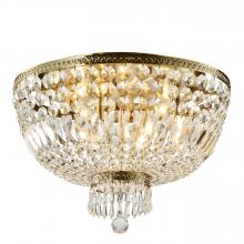  W33088B20 - Metropolitan 6-Light Antique Bronze Finish Crystal Flush Mount Ceiling Light 20 in. Dia x 14 in. H R