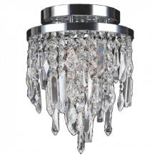  W33125C8 - Tempest 1-Light Chrome Finish Crystal Flush Mount Ceiling Light 8 in. Dia x 10 in. H Small