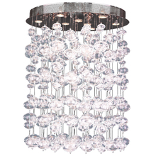  W33153C28 - Effervescence 9-Light Halogen Chrome Finish Blown Glass Bubble Flush Mount Ceiling Light 28 in. Dia 