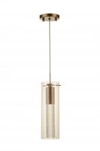  W33805MG4 - Sprite 4.5-Watt Matte Gold Finish Integrated LEd Crystal and Glass Tube Mini Pendant Ceiling Light 3