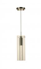  W33805MN4 - Sprite 4.5-Watt Matte Nickel Finish Integrated LEd Crystal and Glass Tube Mini Pendant Ceiling Light