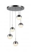  W33814MN14 - Phantasm 12.5-Watt Matte Nickel Finish Integrated LEd Iced Opal Acrylic Pendant Ceiling Light 3000K