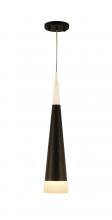  W33847MB6 - Pinnacle 12-Watt Matte Black Finish Integrated LEd Cone Mini Pendant Ceiling Light 3000K 6 in. Dia x