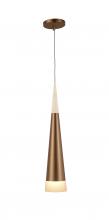  W33847MG6 - Pinnacle 12-Watt Matte Gold Finish Integrated LEd Cone Mini Pendant Ceiling Light 3000K 6 in. Dia x 