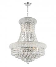  W83030C16 - Empire 8-Light Chrome Finish and Clear Crystal Chandelier 16 in. Dia x 20 in. H Round Mini