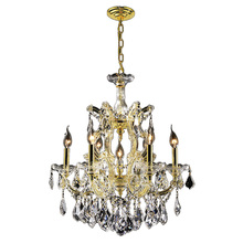  W83075G22 - Maria Theresa 7-Light Gold Finish and Clear Crystal Chandelier 22 in. Dia x 25 in. H Medium