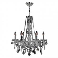  W83105C24-CL - Provence 6-Light Chrome Finish and Clear Crystal Chandelier 24 in. Dia x 28 in. H Large