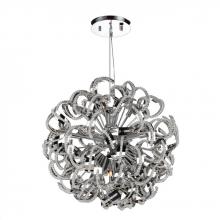  W83112C24 - Medusa 13-Light Chrome Finish with Clear Crystal Chandelier 24 in. Dia x 24 in. H Large