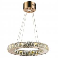  W83146RG20-CL - Galaxy 13 Integrated LEd LEd Light Rose Finish diamond Cut Crystal Circular Ring Chandelier 6000K 20