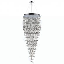  W83217C30 - Icicle 16-Light Chrome Finish and Clear Crystal Chandelier 30 in. Dia x 80 in. H Large