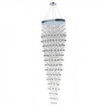  W83230C32 - Icicle 16-Light Chrome Finish and Clear Crystal Oval Chandelier 32 in. L X 22.5 in. W X 96 in. H Lar