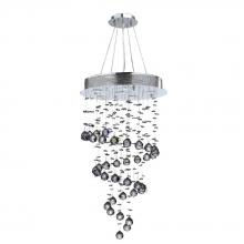  W83247C18 - Helix 6-Light Chrome Finish and Clear Crystal Spiral Chandelier 18 in. Dia x 32 in. H Medium