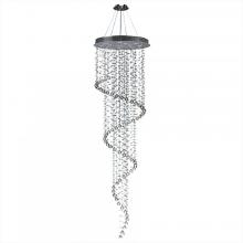  W83250C28 - Helix 12-Light Chrome Finish and Clear Crystal Spiral Chandelier 28 in. Dia x 96 in. H Large