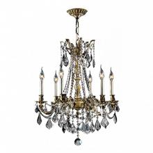  W83305BP23-CL - Windsor 6-Light Antique Bronze Finish and Clear Crystal Chandelier 23 in. Dia x 26 in. H Medium