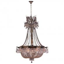  W83355B36-CL - Winchester 12-Light Antique Bronze Finish and Clear Crystal Chandelier 36 in. Dia x 50 in. H Large