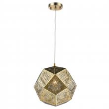  W83427RG10 - Geometrics 1-Light Rose Gold Finish Finish Stainless Steel Pendant Light 10 in. Dia x 10 in. H Small