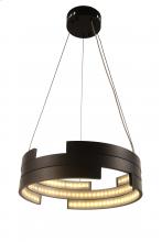  W83468MB16 - Nexus 44-Watt Matte Black Finish Integrated LEd Circular Ring Chandelier Light 3000K 16 in. Dia x 96