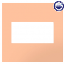  AWP2GPY - adorne® Peachy Two-Gang Screwless Wall Plate with Microban®