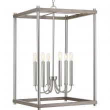  P500089-009 - Fontayne Collection Six-Light Brushed Nickel Farmhouse Pendant Light