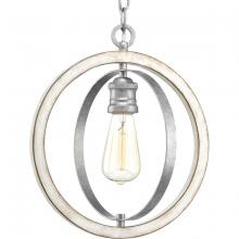  P500092-141 - Conestee Collection One-Light Galvanized Finish Farmhouse Pendant Light