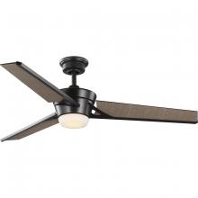  P250072-108-30 - Kasota Collection 56" Three-Blade Tan Linen/Oil Rubbed Bronze Indoor/Outdoor LED DC Motor Modern